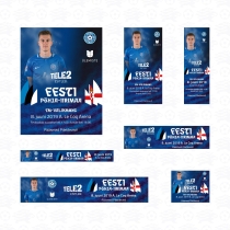 Eesti jalgpallikoondise veebibannerid Soccernet portaali jaoks